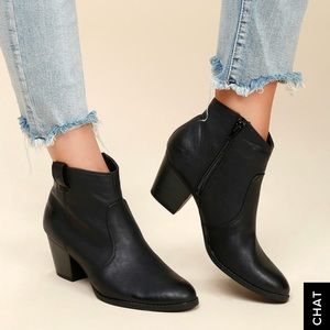 Lulus Black Ankle Booties